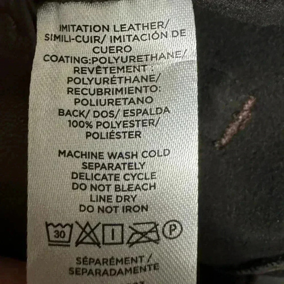 Loft Brown Faux Leather Pants Size 12 P - Picture 5 of 5